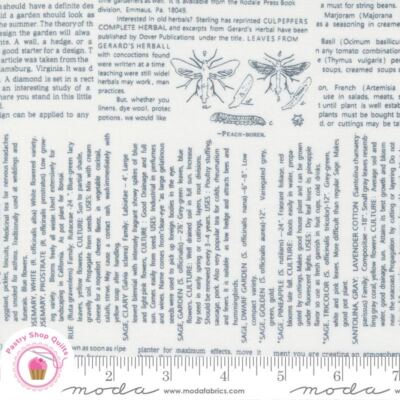Moda LINEN CUPBOARD 20486 11 Ivory Gray Black Text FIG TREE Quilt ...