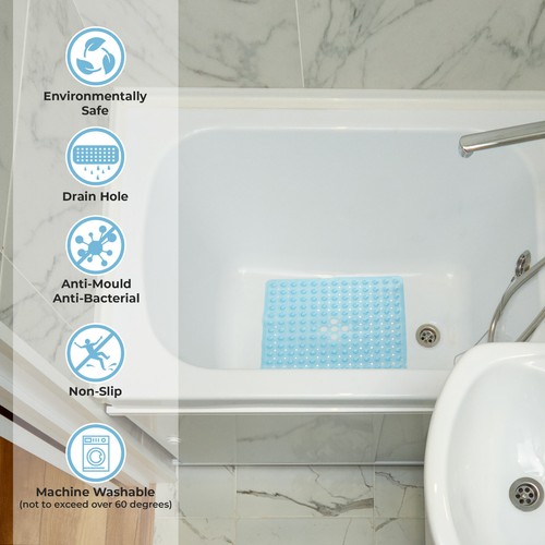 Extra Large Bath Mat Strong Non Slip Bathroom Shower Rubber Anti Mold Suction - Picture 14 of 33