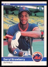 1984 Fleer Darryl Strawberry Rookie New York Mets #599