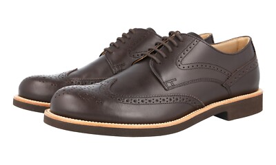 TOD'S Leather Derby Wingtip Ultralight Business Shoes - Brown NEW - 6.5 40.5