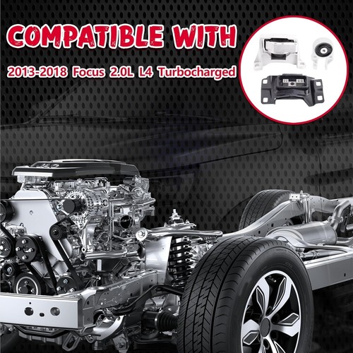 QRYIPPDM Engine Motor & Transmission Mount Kit 3-Pieces for 2012-2018 Focus 2.0L - Afbeelding 7 van 7