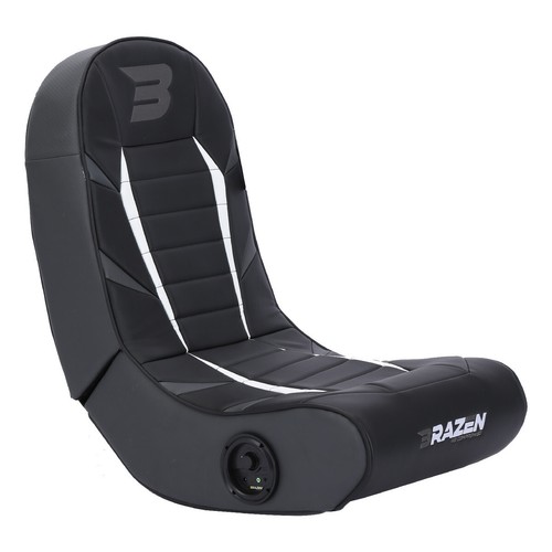BraZen Python 2.0 Bluetooth Surround Sound Floor Rocker Gaming Chair Black & Gre
