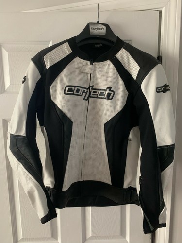 Black Leather Motorcycle Jacket - Size 