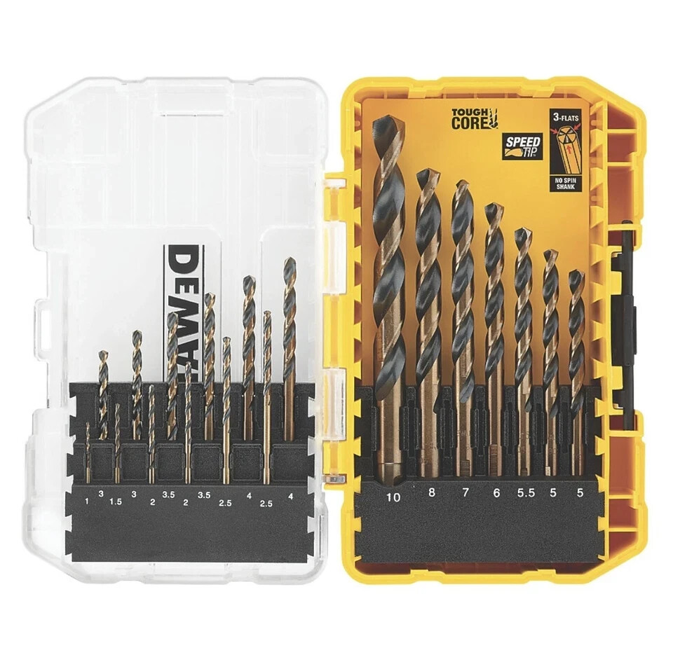 DEWALT DT70728-QZ HSS Drill Set, Black/Gold - 19 Piece
