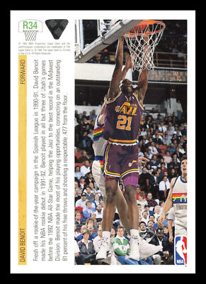 David Benoit #R34 1991-92 Upper Deck Utah Jazz | eBay