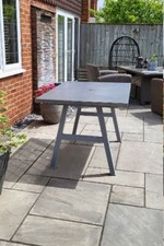 Concrete dining table with steel legs / Custom sizes  / Custom shape - Samples!