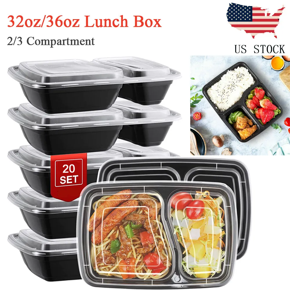 32oz/36oz Lunch Box Food Containers Storage Reusable Microwavable
