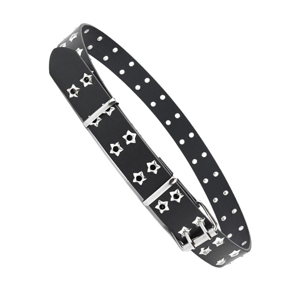 2pcs Star Studded Belt Belt Jeans Belt Metal Buckle Punk Belt eBay