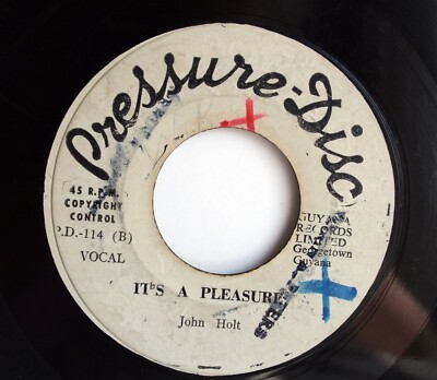 JOHN HOLT Reggae 45rpm It's A Pleasure b/w Stick By Me HEAR