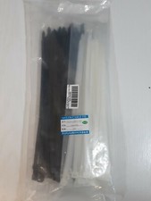 New Heavy Duty Cable Ties 100 Pack 7.6 mm x 12" Black/White