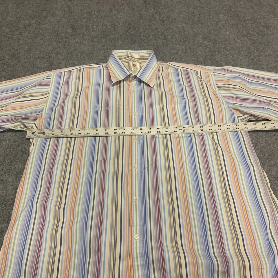 Viyella Striped Button Up Shirt  Mens XL Short Sleeve Multicolor Cotton - Изображение 3 из 4