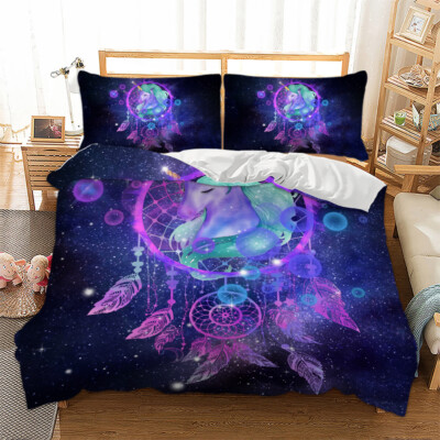 Dream Catcher Quilt Duvet Doona Cover Set Unicorn Single Queen