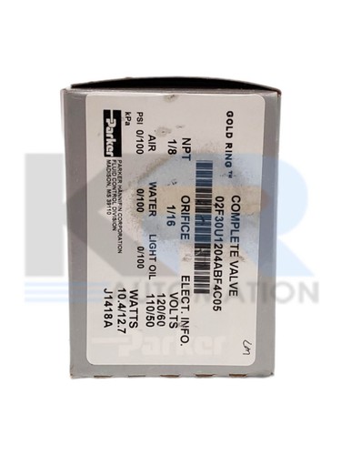 NEW Parker 02F30U1204ABF4C05 Complete Valve 1/8NPT 120/60V 10.4/12.7W - Picture 2 of 11