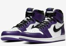 DEADSTOCK Air Jordan 1 Retro High Court Purple White Men's 10 US 555088-500 DS