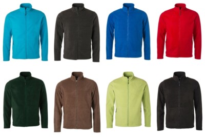 James & Nicholson Fleece Jacke Zip Sweatshirt Übergangsjacke Langarm Herre JN782