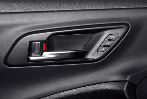 Para Toyota Crown 2023-2024 Negro Acero Puerta Interior Tazón Cuerno Cubierta Altavoz Borde - Imagen 5 de 6