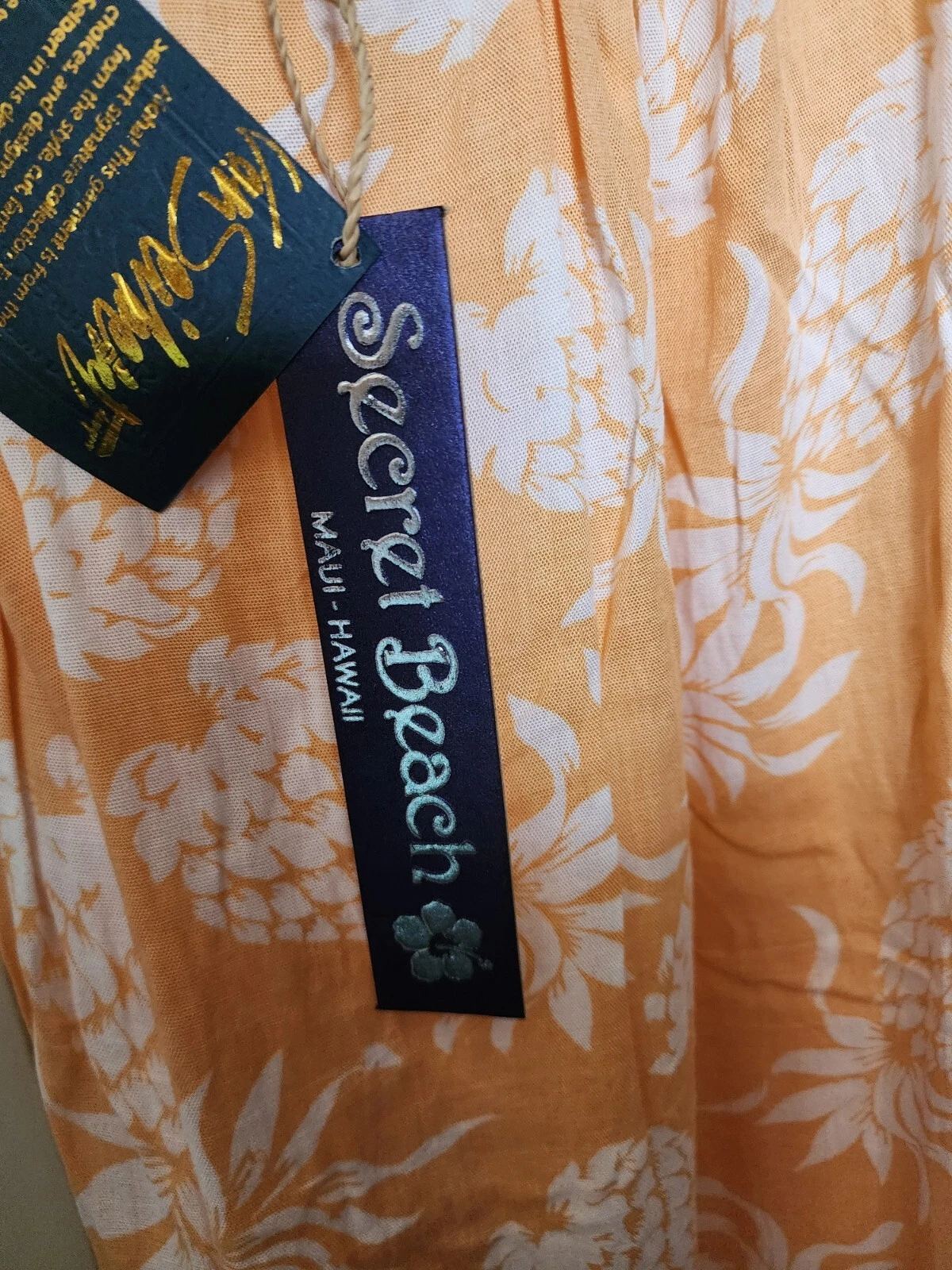 UNDERCOVER Abito da spiaggia Secret Beach Hawaii Van Seibert taglia unica da donna nuovo con etichette DANNEGGIATO