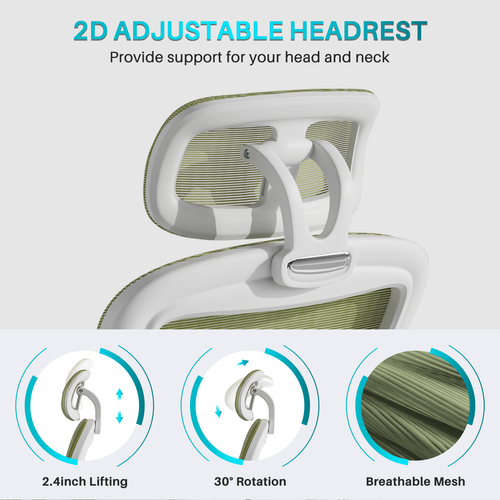 Mesh Office Chair with Adjustable Lumbar Support  High Back Computer Desk Chair - Picture 13 of 42