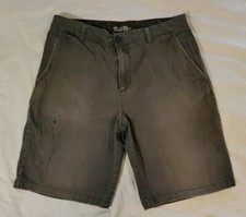 Mens 32 Salt Life Cotton Khaki Grey Flat Front Shorts Sh