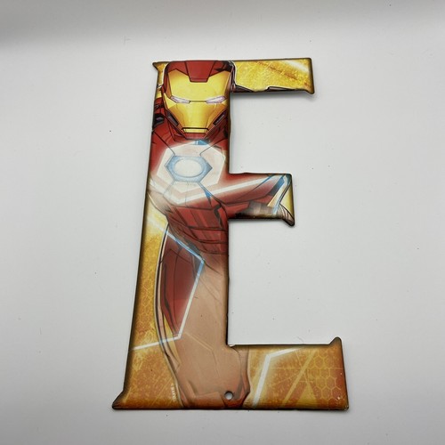 Iron Man Superhero Letter E Metal Sign Home Decoration Wall Art