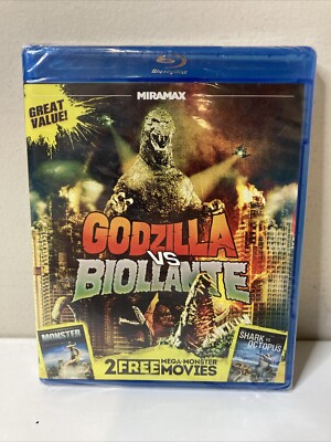 Godzilla vs. Biollante / Monster / Mega Shark vs. Octopus (Blu Ray, 2013) SEALED