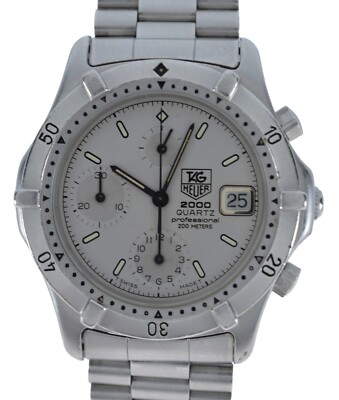 TAG HEUER 腕時計 メンズ 稼動品 Vintage Men's Tag Heuer 38mm 2000 Series Chronograph Watch 262.206