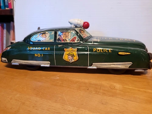 VINTAGE 1949 MARX  TIN LITHO WIND UP DICK TRACY #1 POLICE SQUAD CAR
