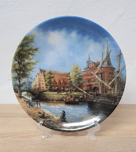 Johann Seltmann Vogenstrauß Standttore Wandteller Sammlerstück Porzellan Vintage