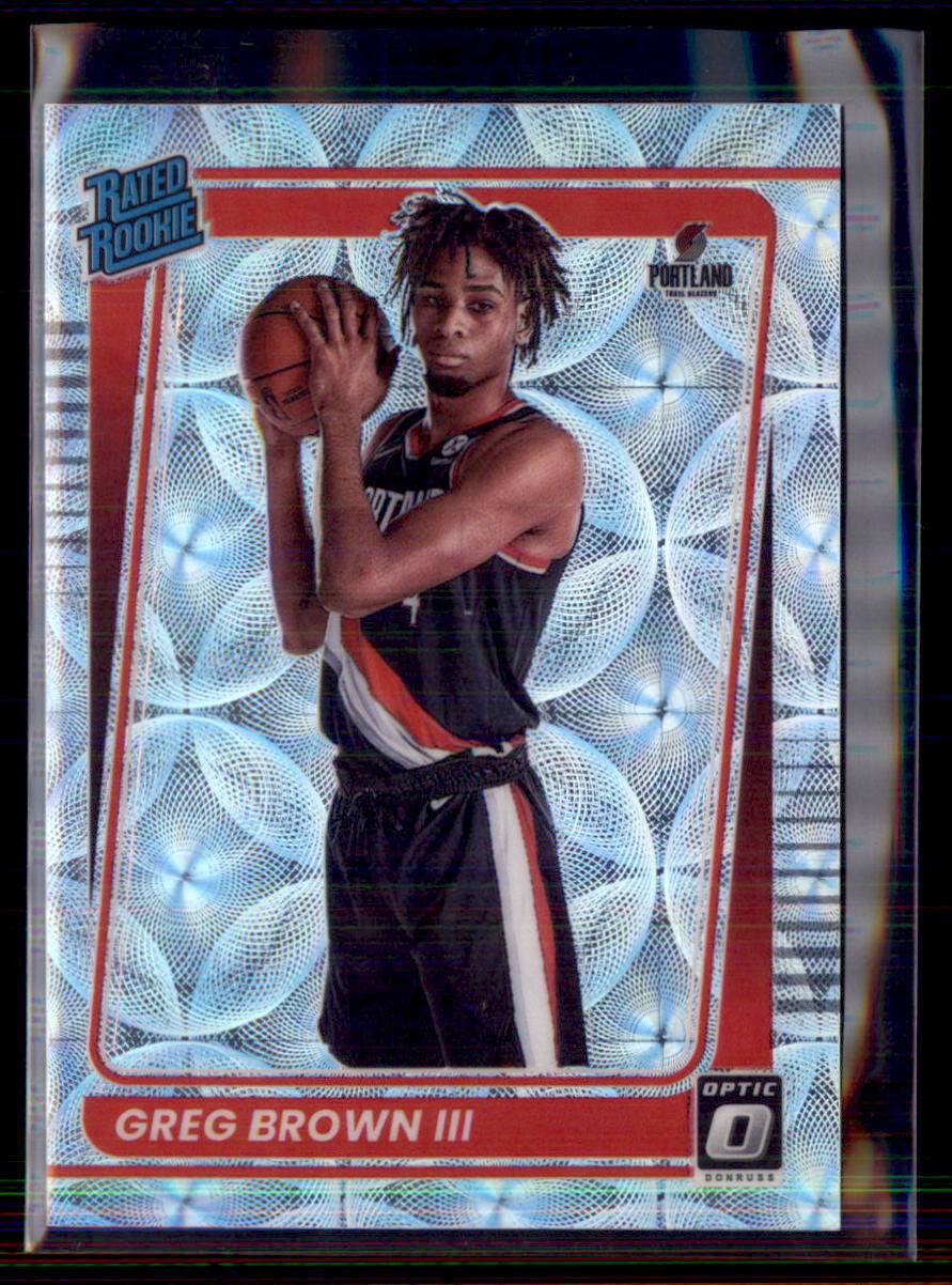 2021-22 Panini Donruss Optic Greg Brown III 195 Rookie RC Silver Scope Prizm 08