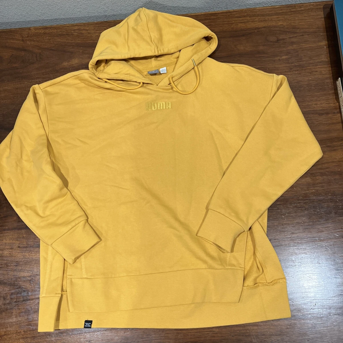 Puma yellow outlet hoodie women's