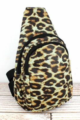 NGIL Leopard Faux Leather Small Sling Backpack-Super Price