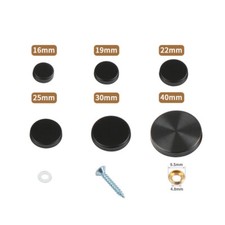 16/19/22/25/30/40mm Screws Covers Stainless Steel Decorative Caps Protection Cap