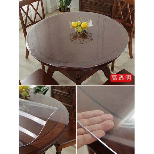 PVC Round Transparent TableCloth Oilprpoof Soft Glass Tablecloth Protector 1.0mm - Picture 20 of 26