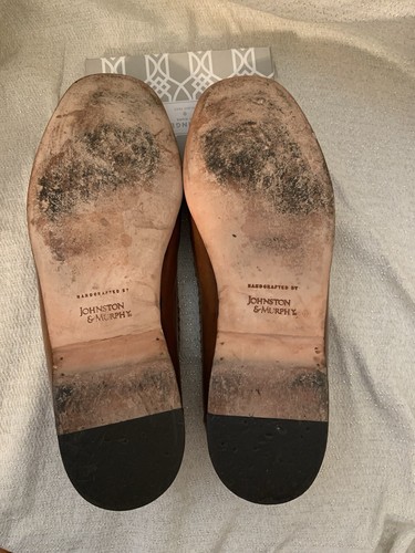 "Mocasines/zapatos sin cordones Johnston & Murphy 20-1860 de cuero marrón con borla 11,5"" usados en excelente estado" - Imagen 11 de 19