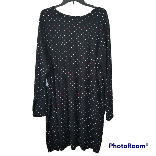 Croft & Barrow Women's Plus Size 2X Long Sleeve Heart Henley Sleepshirt Pajamas - Picture 6 of 11