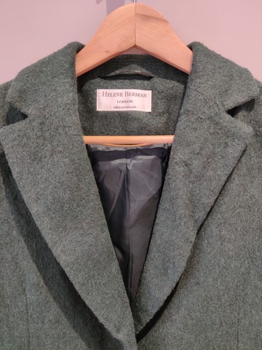 QVC Helene Berman Womens Wool Blend Single Breasted Blazer Green UK 12 RRP £ 130 - Picture 2 of 4