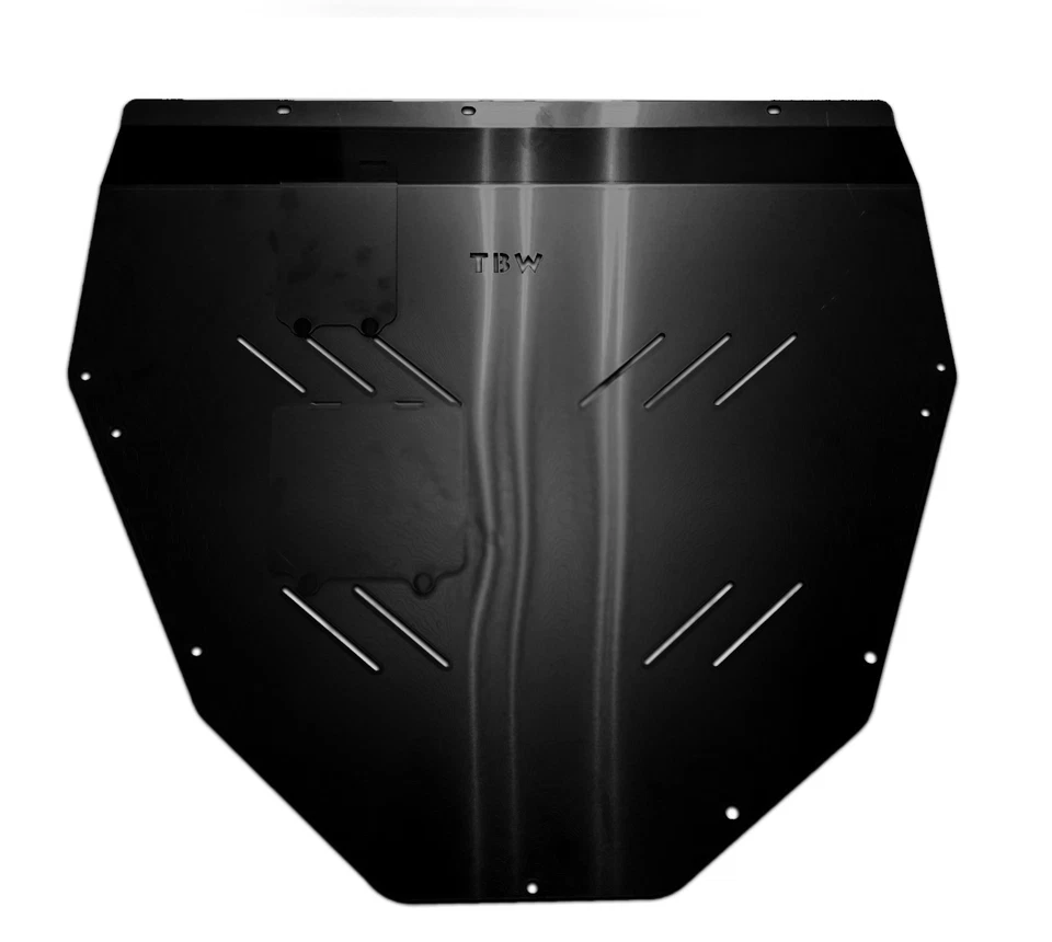 Bandeja inferior de aluminio TBW negra placa de deslizamiento para Nissan Juke 2011-2017 Foto 2 de 3