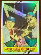 1997 Topps Finest Refractor Mickey Mantle & Hank Aaron