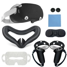 10PCS Silicone Accessories Set for Oculus Quest 2 VR Face Controller Grip Covers