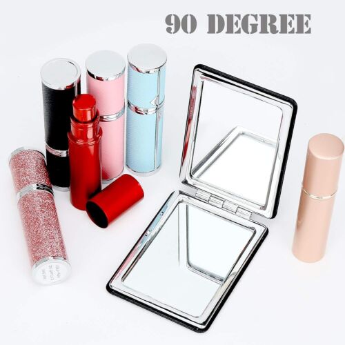 Compact Mirror for Men, Women and Girls, Black Travel Makeup Mirrors for Handbag - Picture 6 of 7