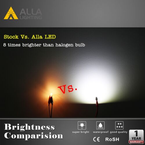Alla 194 4-LED White Courtesy|Dome|Map|Glove Box|License Plate Tag Light Bulb 2X - Picture 7 of 11