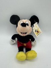 Vintage Walt Disney World Mickey Mouse Bean Bag Stuffed 9" Tall- New Old Stock
