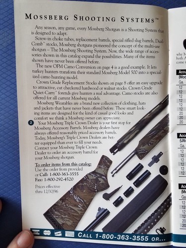 Catalogo accessori Mossberg - 1996 - Foto 2 di 6