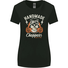 Hand Made Choppers Motorcycle Biker Womens Wider Cut T-Shirt