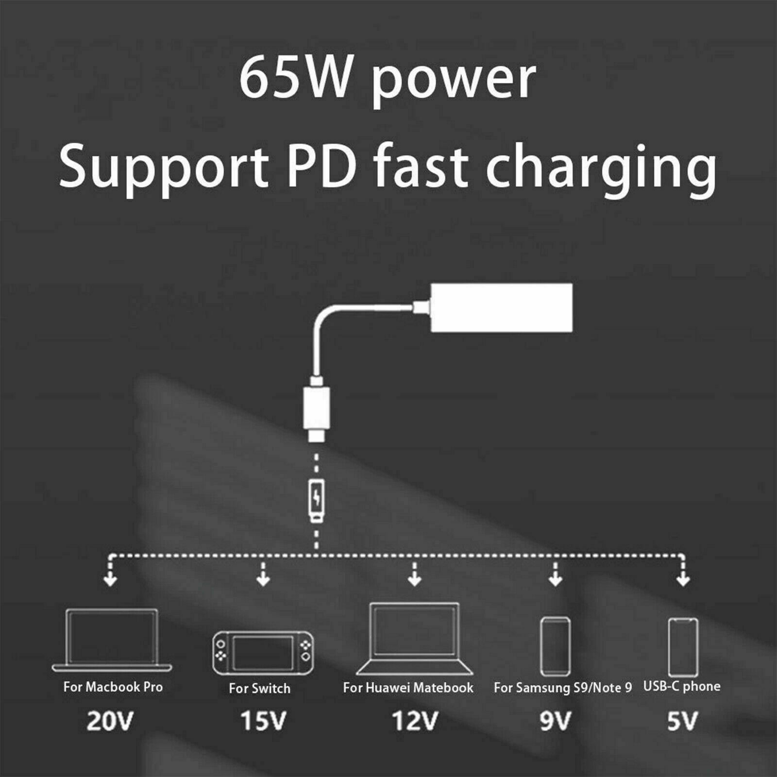 Charger for Lenovo Laptop Chromebook Computer 65W 45W USB C Fast Power Adapter