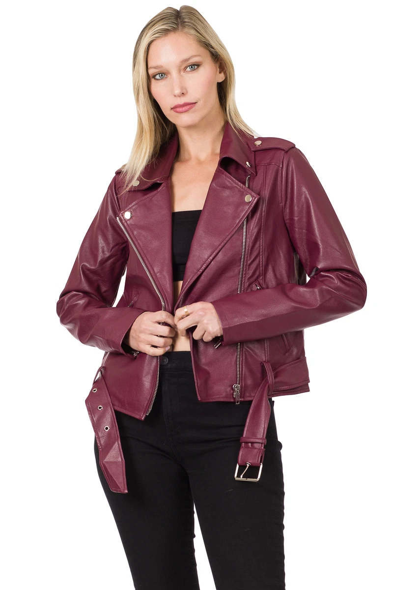 Women's vegan hotsell moto jacket
