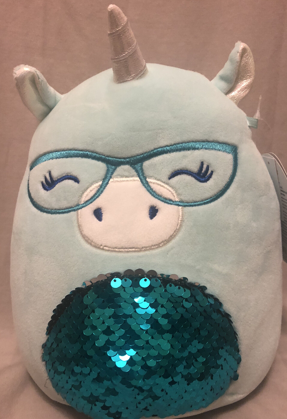 squishmallow unicorn with glasses