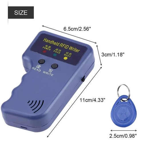 Handheld RFID ID Card Copier Key Reader Writer Duplicator 125KHz+5PCS Tags US - Picture 8 of 10