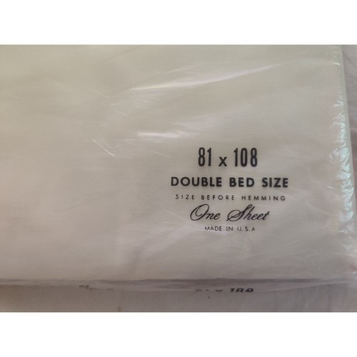 Springmaid vintage full flat sheet 100% cotton light yellow color New Old Stock - Picture 2 of 6