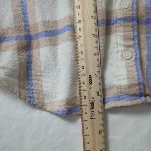 So Girls XL (14/16) Multicolor Plaid Flannel Hooded Crop Shirt EUC         [PT8] - Picture 10 of 14
